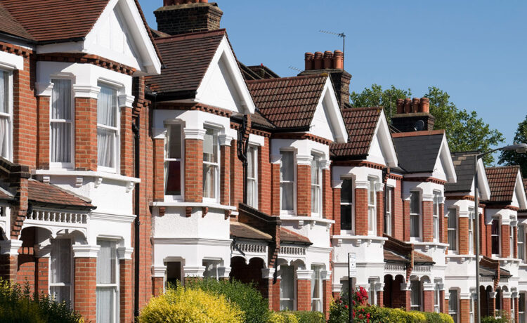 A row of Victorian houses in the sunshine showing the type of property investment made by the Impero team