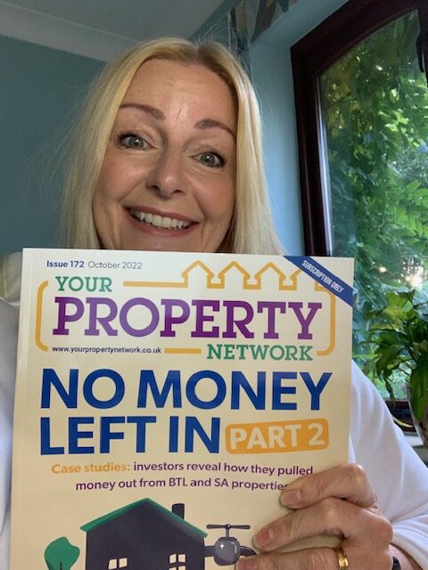 Justine holding Oct 22 YPN magazine featuring 'no money left in' serviced accommodation deals.